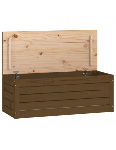 Contenitore Portaoggetti Miele 89x36,5x33cm Legno Massello Pino 2