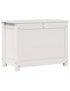 Contenitore Portaoggetti Bianco 60x32x45,5cm Massello di Pino 2