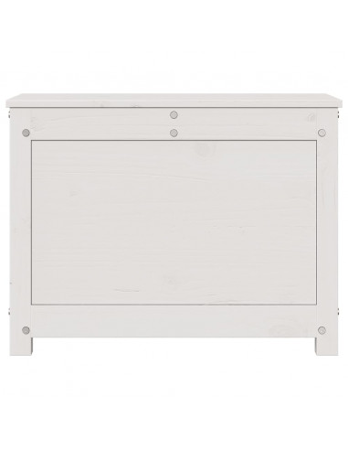 Contenitore Portaoggetti Bianco 60x32x45,5cm Massello di Pino