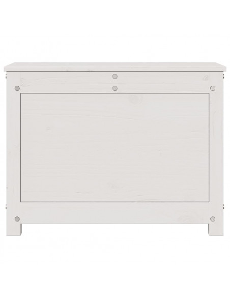 Contenitore Portaoggetti Bianco 60x32x45,5cm Massello di Pino