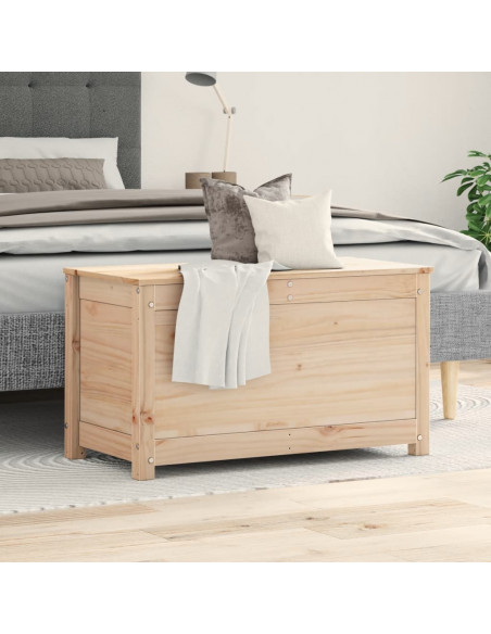 Contenitore Portaoggetti 80x40x45,5cm Legno Massello Pino