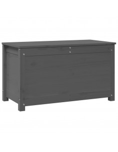 Contenitore Portaoggetti Grigio 80x40x45,5cm Massello di Pino 2