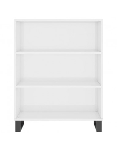 Scaffale Bianco Lucido 69,5x32,5x90 cm in Legno Multistrato