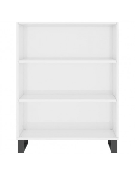 Scaffale Bianco Lucido 69,5x32,5x90 cm in Legno Multistrato