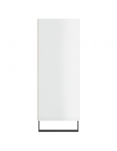 Scaffale Bianco Lucido 69,5x32,5x90 cm in Legno Multistrato