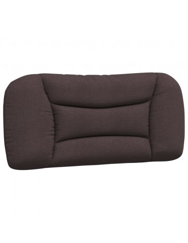 Giroletto con Testiera Marrone Scuro 90x190 cm in Tessuto