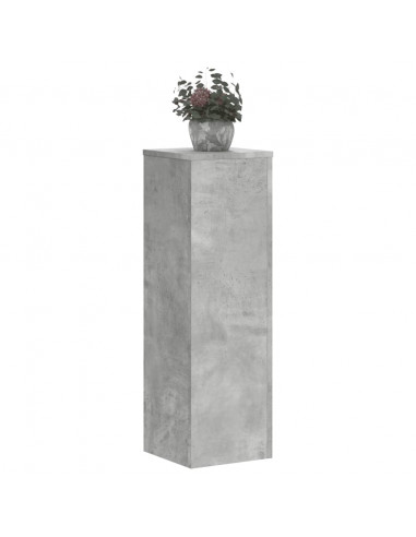 Supporti per Piante 2 pz Grigio 25x25x80 cm Legno Multistrato