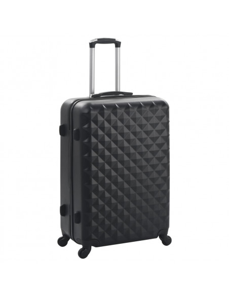 Set Trolley a Custodia Rigida 3 pz Nero in ABS