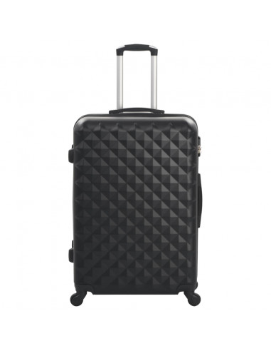 Set Trolley a Custodia Rigida 3 pz Nero in ABS