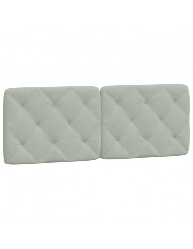 Letto con Materasso Grigio Chiaro 120x200 cm in Velluto