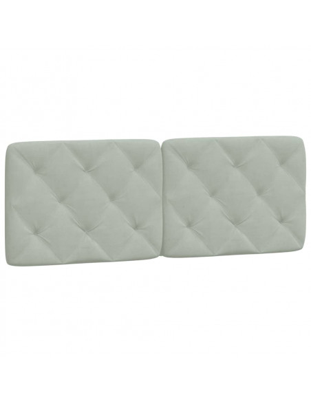 Letto con Materasso Grigio Chiaro 120x200 cm in Velluto
