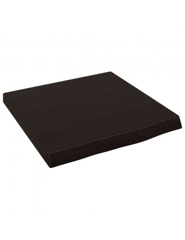 Ripiano Marrone Scuro 40x40x(2-4) cm Massello Rovere Trattato