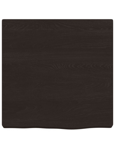 Ripiano Marrone Scuro 40x40x(2-4) cm Massello Rovere Trattato