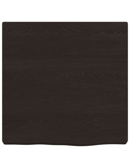 Ripiano Marrone Scuro 40x40x(2-4) cm Massello Rovere Trattato