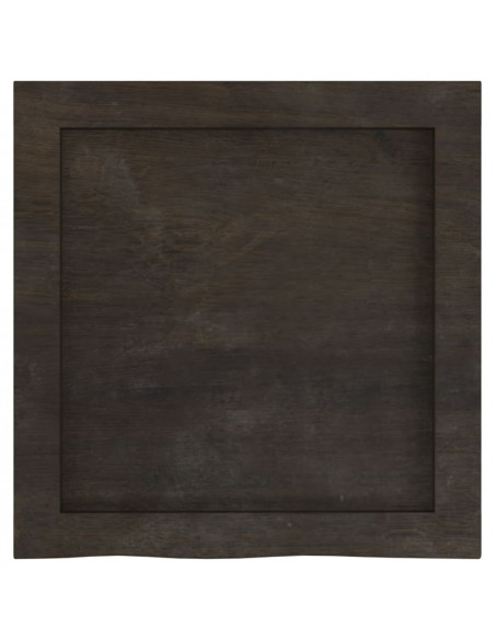 Ripiano Marrone Scuro 40x40x(2-4) cm Massello Rovere Trattato