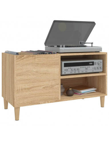 Mobile Porta Dischi Rovere Sonoma 84,5x38x48 Legno Multistrato