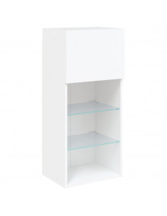 Mobile TV con Luci LED Bianco 40,5x30x90 cm 2