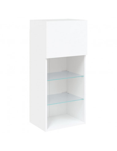 Mobile TV con Luci LED Bianco 40,5x30x90 cm