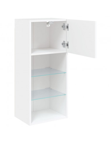 Mobile TV con Luci LED Bianco 40,5x30x90 cm