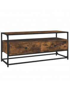 Mobile Porta TV Rovere Fumo 100x35x45 cm in Legno Multistrato 2
