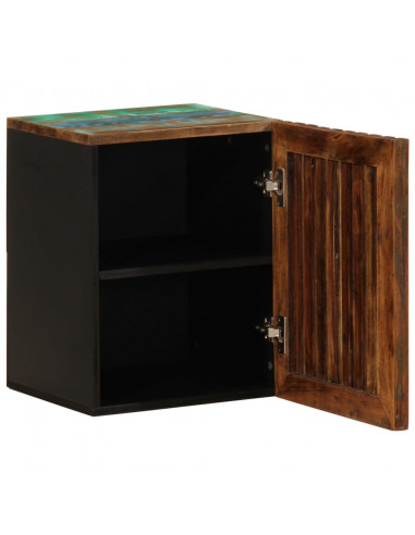 Mobile da Bagno a Parete 38x34x48cm in Legno Massello di Acacia