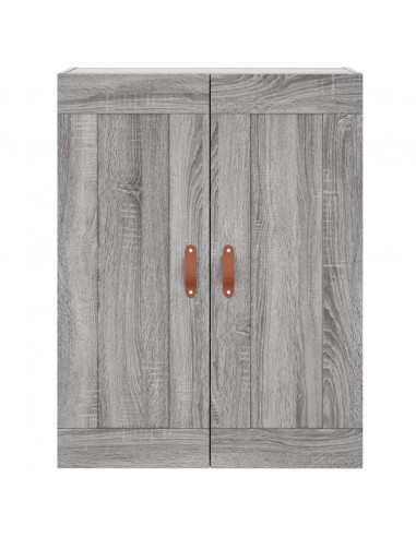 Mobile a Parete Grigio Sonoma 69,5x34x90 cm Legno Multistrato