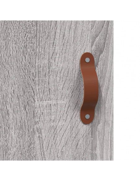 Mobile a Parete Grigio Sonoma 69,5x34x90 cm Legno Multistrato