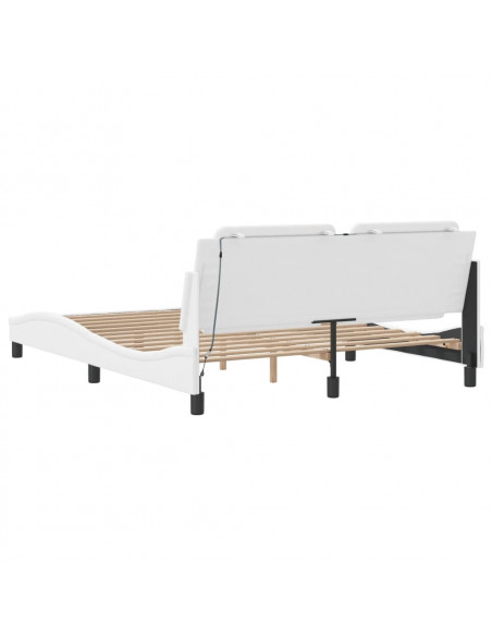 Giroletto con Luce LED Bianco 180x200 cm in Similpelle