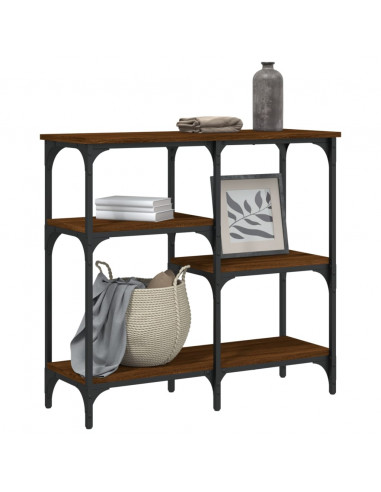 Tavolino Consolle Rovere Marrone 80x29x75 cm Legno Multistrato