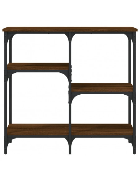 Tavolino Consolle Rovere Marrone 80x29x75 cm Legno Multistrato