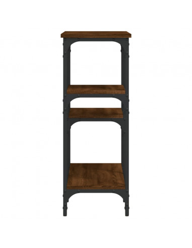 Tavolino Consolle Rovere Marrone 80x29x75 cm Legno Multistrato