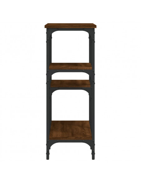 Tavolino Consolle Rovere Marrone 80x29x75 cm Legno Multistrato