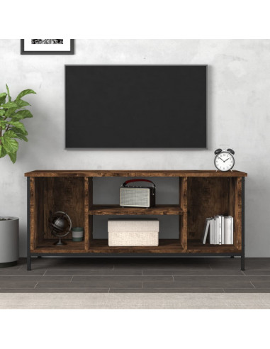 Mobile TV Rovere Fumo 102x35x45 cm in Legno Multistrato