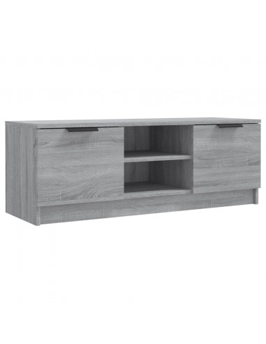 Mobile TV Grigio Sonoma 102x35x36,5 cm in Legno Multistrato