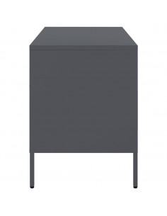 Mobile TV Antracite 68x39x50,5 cm in Acciaio Laminato a Freddo 2