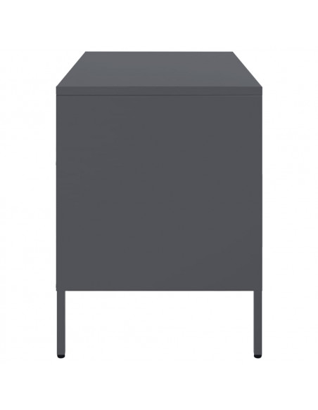 Mobile TV Antracite 68x39x50,5 cm in Acciaio Laminato a Freddo