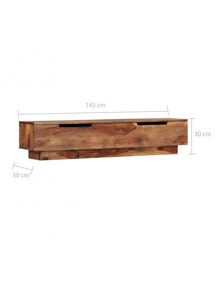 Mobile Porta TV 145x30x30 cm in Legno Massello