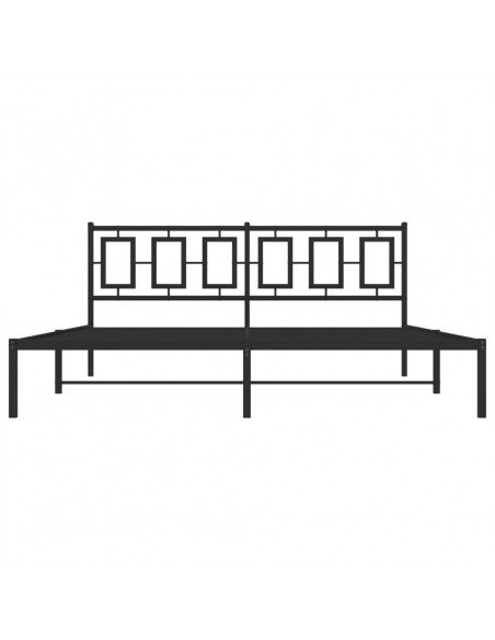 Giroletto con Testiera in Metallo Nero 183x213 cm