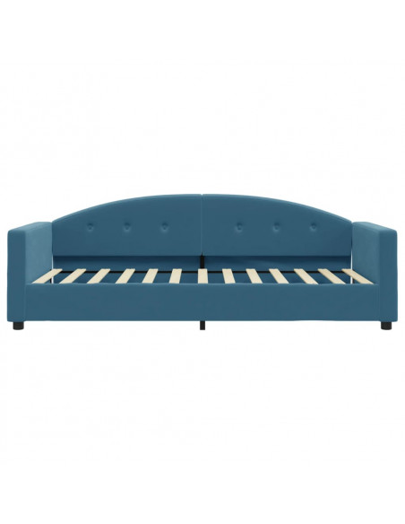 Letto da Giorno Blu 90x200 cm in Velluto