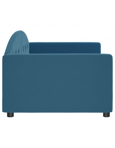 Letto da Giorno Blu 90x200 cm in Velluto