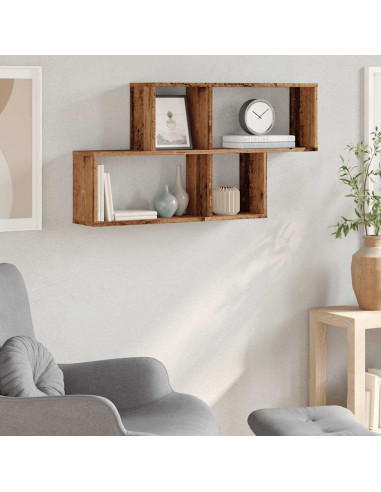 Scaffale a Parete Legno Vecchio 100x18x53 cm in Truciolato