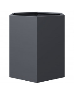 Fioriere da Giardino 2 pz Antracite Esagono 46x40x45 cm Acciaio 2