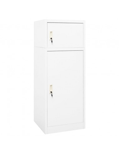 Armadietto per Sella Bianco 53x53x140 cm in Acciaio