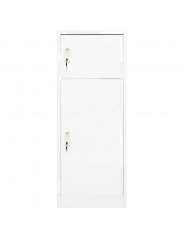 Armadietto per Sella Bianco 53x53x140 cm in Acciaio