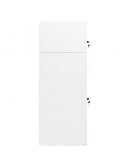 Armadietto per Sella Bianco 53x53x140 cm in Acciaio
