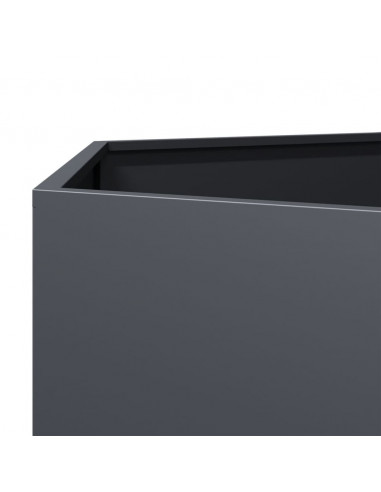 Fioriere da Giardino 2 pz Antracite Esagono 46x40x45 cm Acciaio