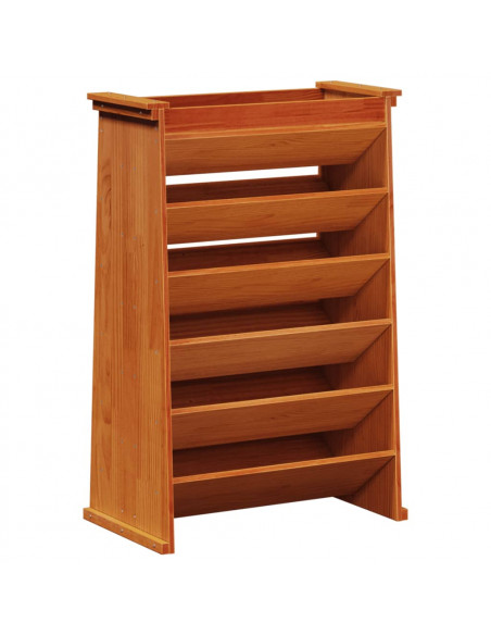 Fioriera Erbe 6 Ripiani Marrone Cera 69x40x101,5cm Legno Pino