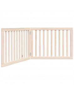Cancello per Cani Pieghevole 2 Pannelli 160 cm Legno di Pioppo 2