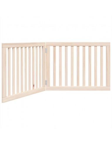 Cancello per Cani Pieghevole 2 Pannelli 160 cm Legno di Pioppo