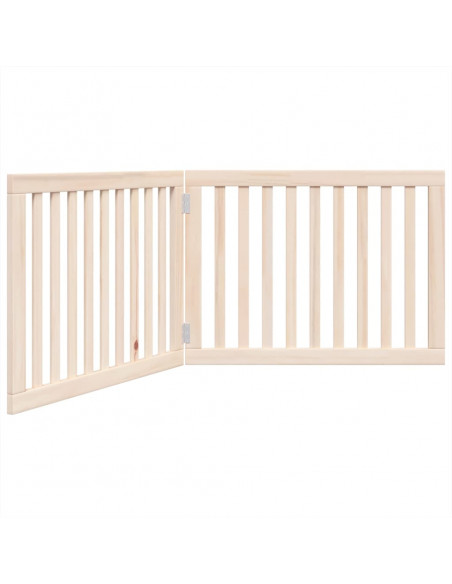 Cancello per Cani Pieghevole 2 Pannelli 160 cm Legno di Pioppo